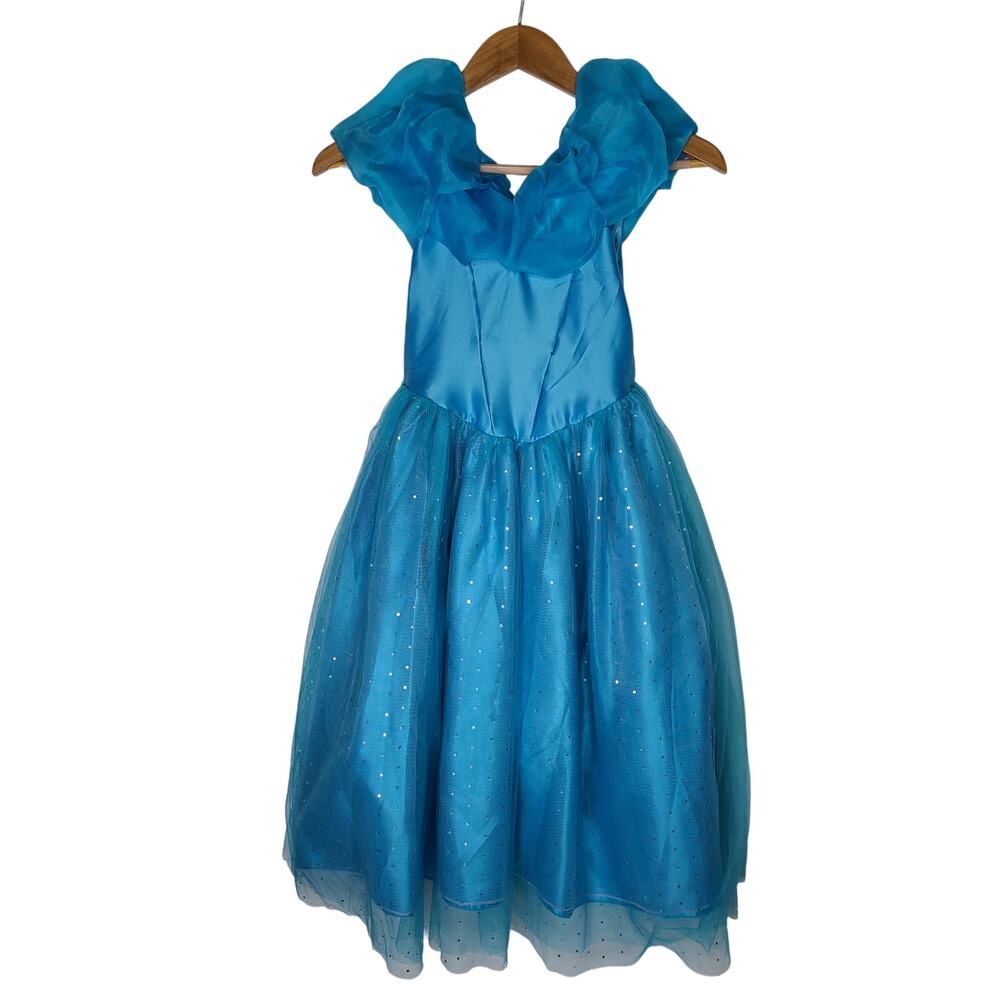Jerris Apparel Girl's Blue Princess Dress Cinderella Size 120 ( 5-6 Years)
